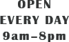 Avoinna joka päivä 09-20
